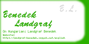 benedek landgraf business card